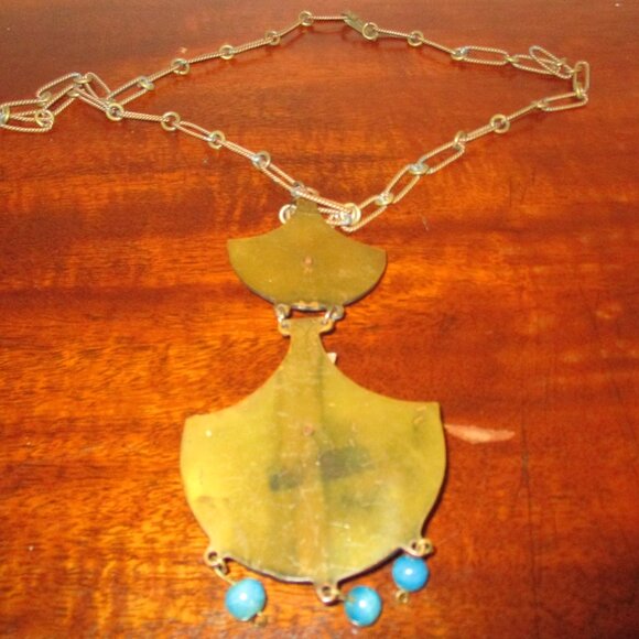 Aztec Abstract Vintage Necklace (rare) - Picture 5 of 5